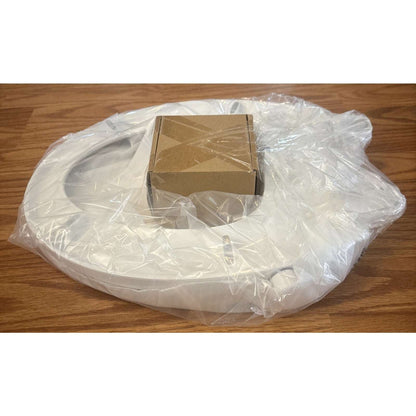 Clirass Round Bidet Toilet Seat with Quiet-Close Lid Non-Electric Dual Nozzle