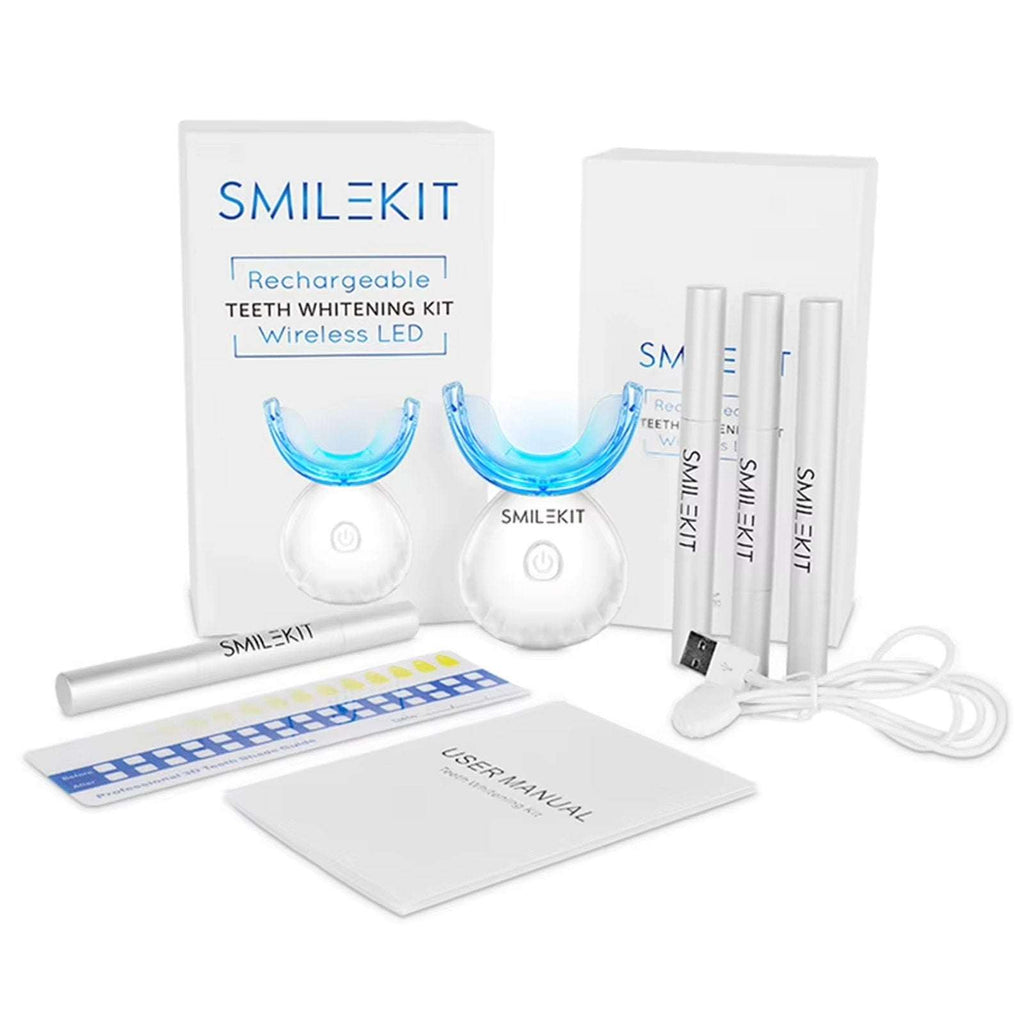 Smile Kit Rechargeable Teeth Whitening Kit At Home Wireless Led Light New Sealed