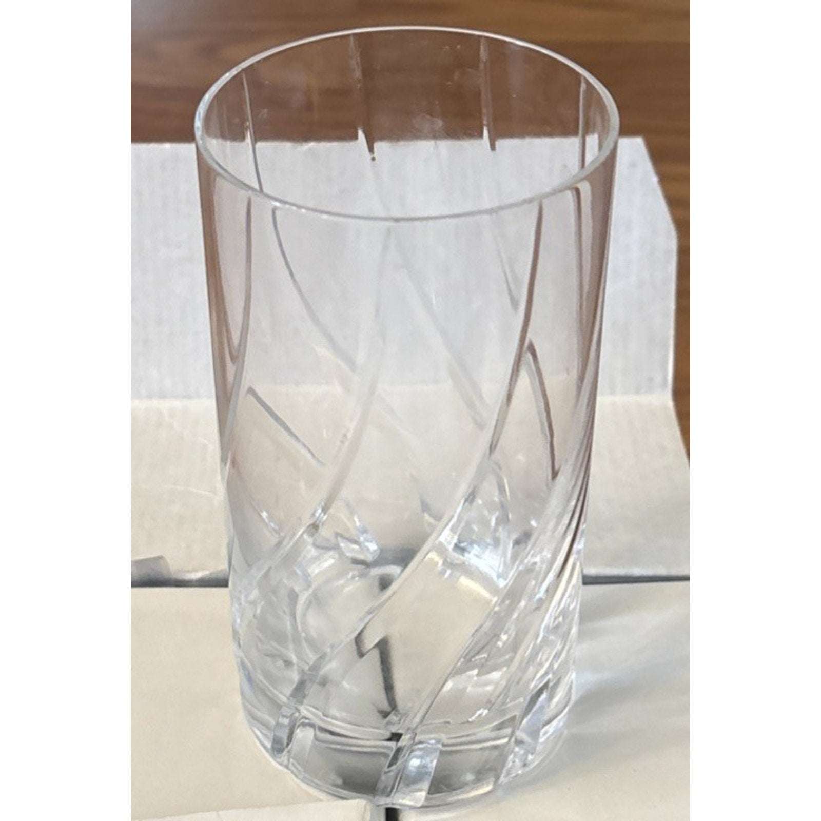 Set of 4 Mikasa Olympus Highball Crystal Glasses 5 3/8 in Boxed NEW Discontinued