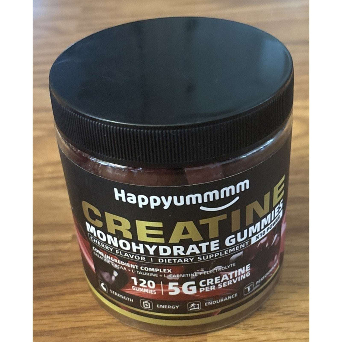 3x Happyummmm Creatine Monohydrate Gummies 5g Variety 120ct (360 Total) Exp 7/27
