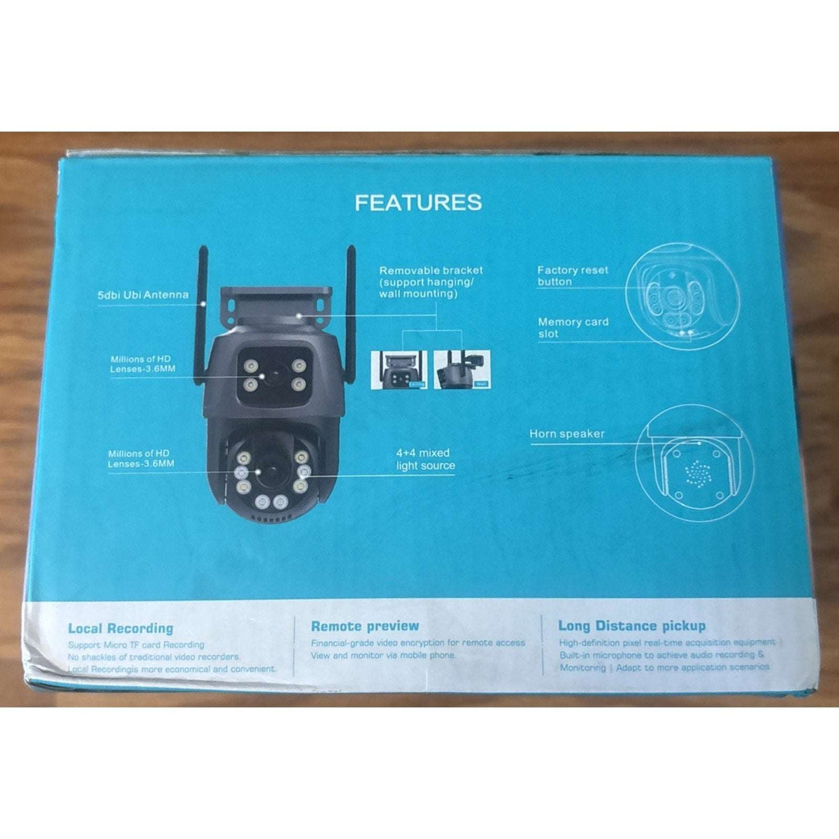 6MP WiFi Camera Outdoor Dual Screen Auto Tracking, Night Vision, 2-Way Intercom
