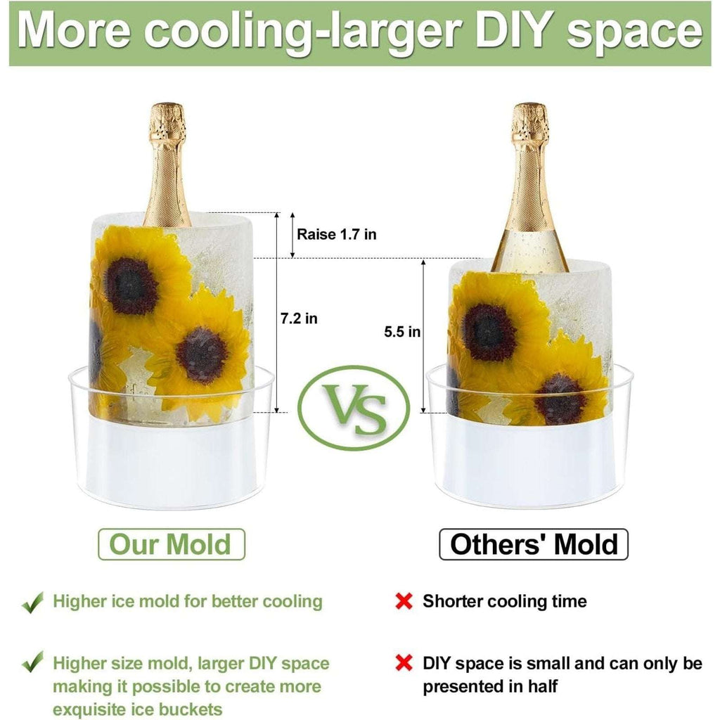 DIY Bottle Chiller Ice Bucket Mold CREATE ONE FOR EVERY SEASON Wine Champagne++