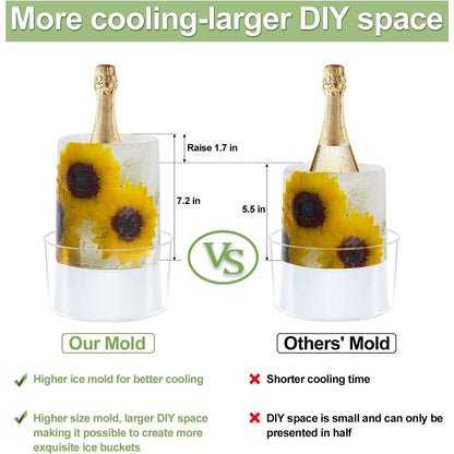 DIY Bottle Chiller Ice Bucket Mold CREATE ONE FOR EVERY SEASON Wine Champagne++