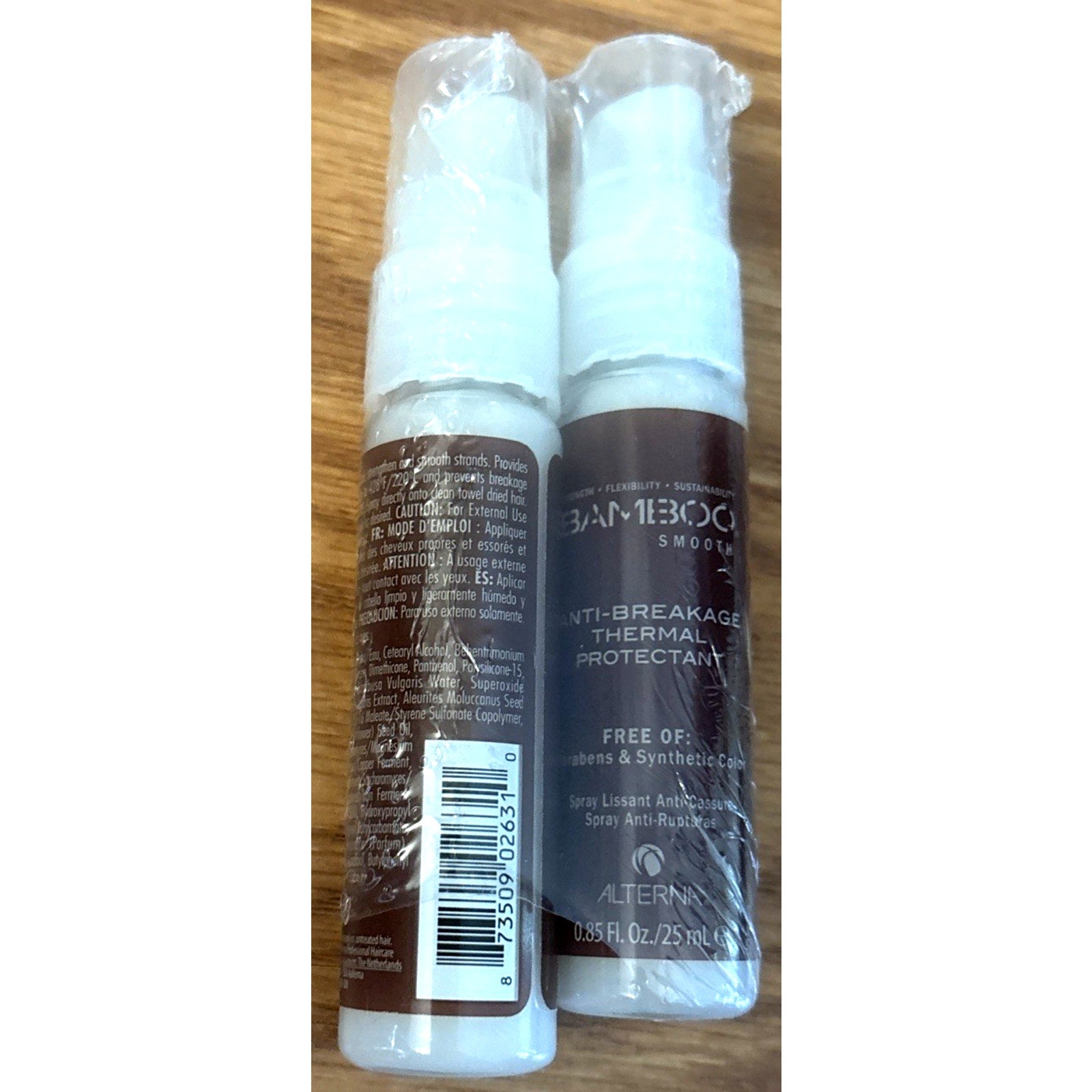 Alterna Bamboo Smooth Anti-Breakage Thermal Heat Protectant 0.85 oz 2 Pack New