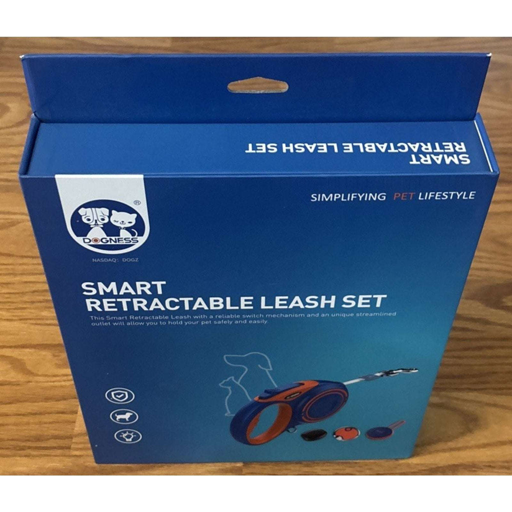 Smart Retractable Dog Leash Set w/ LED Light, Bluetooth Speaker, Bag Dispenser