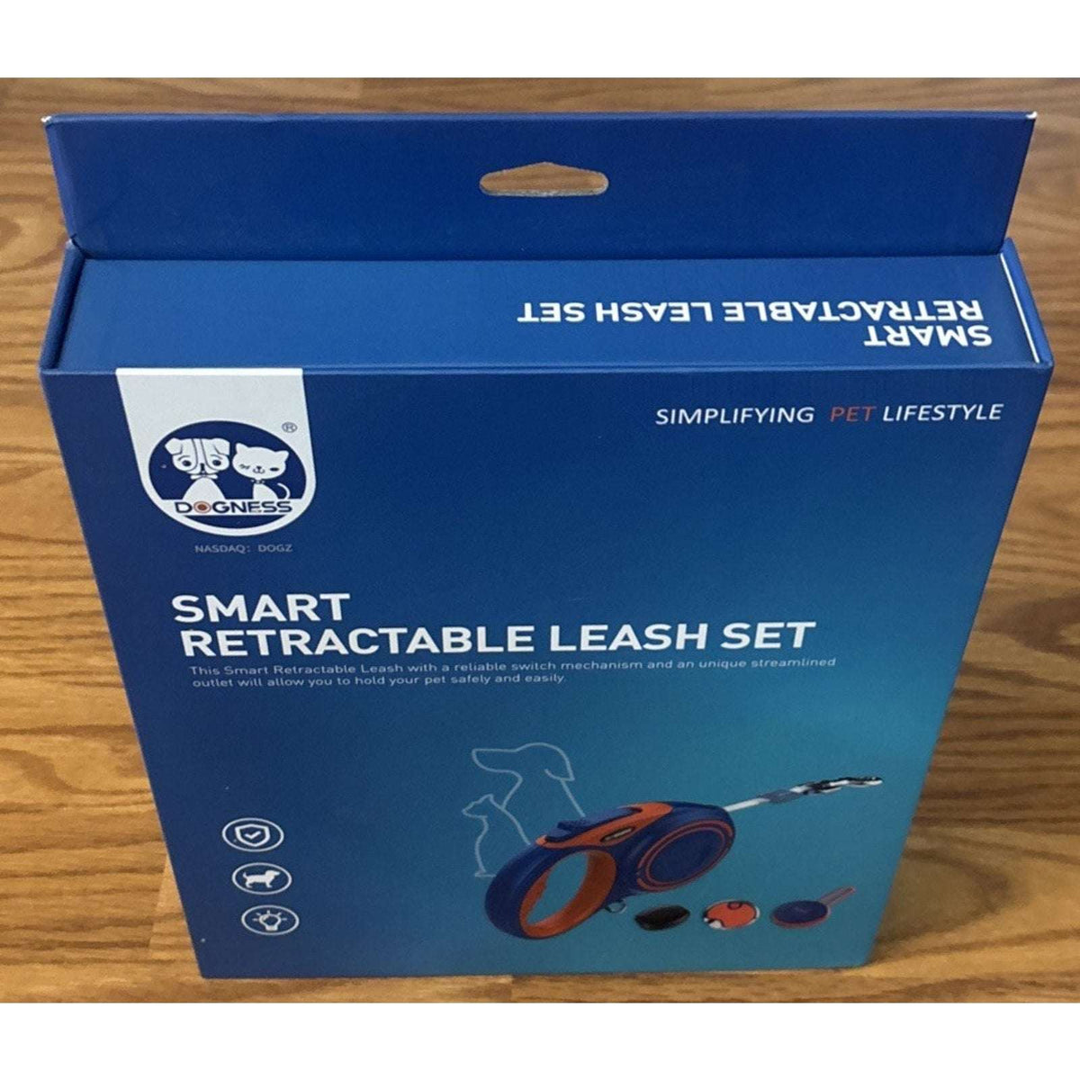 Smart Retractable Dog Leash Set w/ LED Light, Bluetooth Speaker, Bag Dispenser