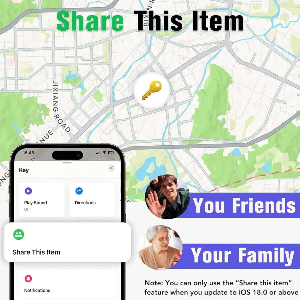 4Pk Smart Bluetooth Tracker Tag Item Finder Locator for Keys Luggage Bag (iOS)