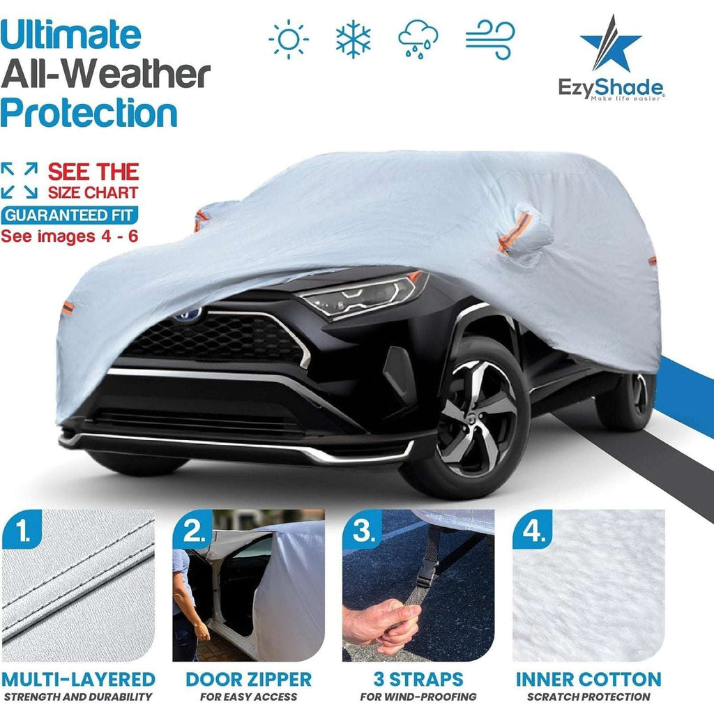 EzyShade 10-Layer SUV Car Cover Waterproof All Weather UV Protect Heavy Duty S2