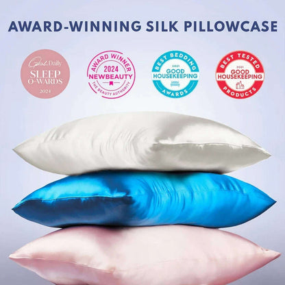 Blissy 100% Pure Mulberry Silk Pillowcase 22 Momme King Size in White - Cooling