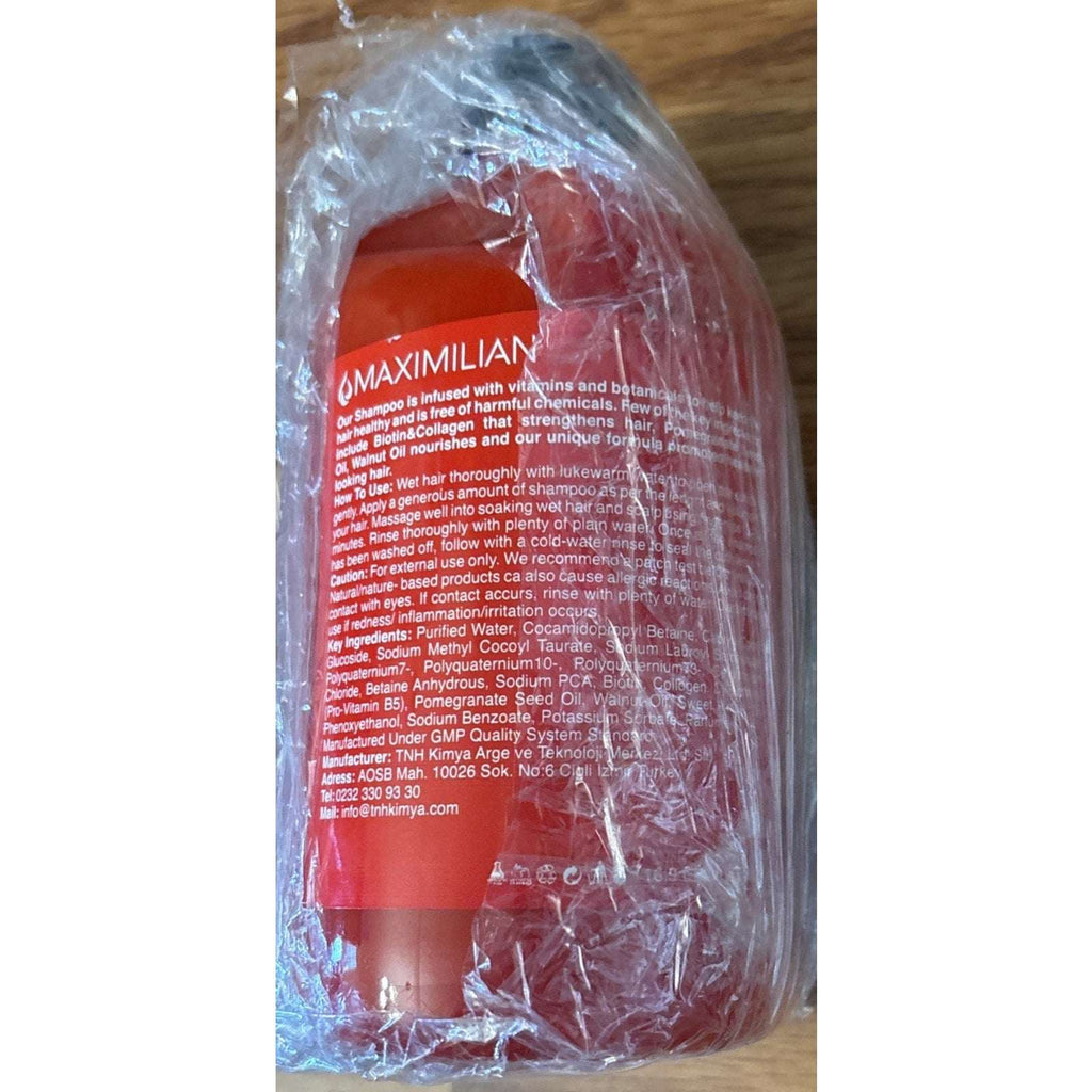 3PC MAXIMILIAN Biotin & Collagen 1 x Shampoo & 2 x Conditioner Set 16.9 Oz Each