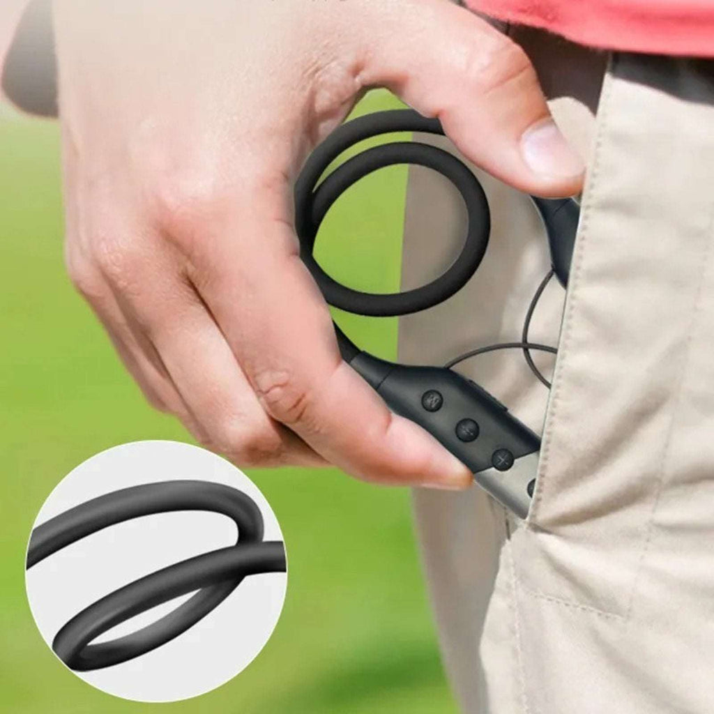 Bluetooth Headphones Neckband, Retractable Headset Wireless Sports Earbuds Noise