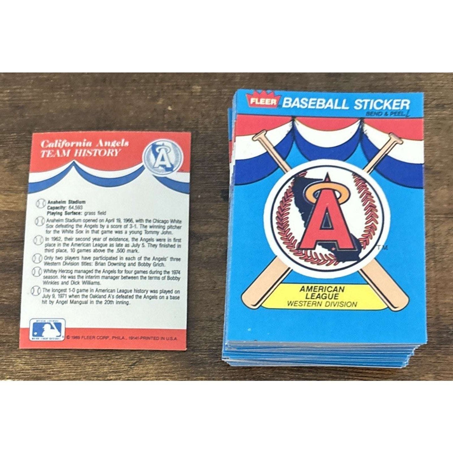 67Pcs 1989 Fleer Baseball Team Logo Stickers Complete Set of 26 MLB Teams +Small