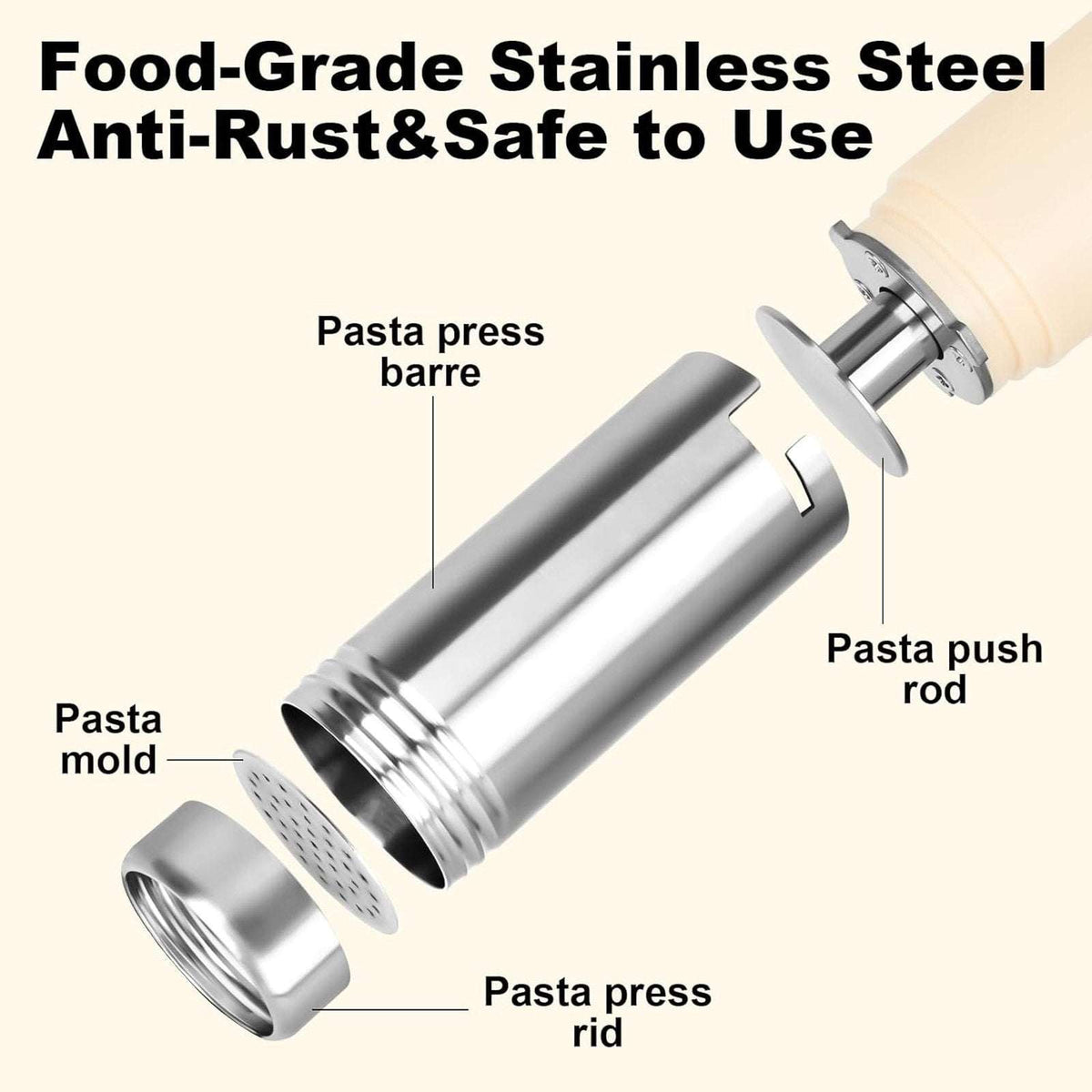 Garmee Electric Pasta Maker Machine Noodle Maker Automatic Cordless Rechargeable