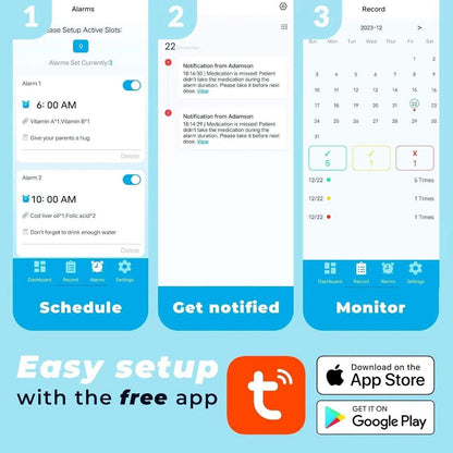 Adamson TimelyMed Smart Pill Dispenser Machine w/ Alarm, WiFi App, Lock (NEW)