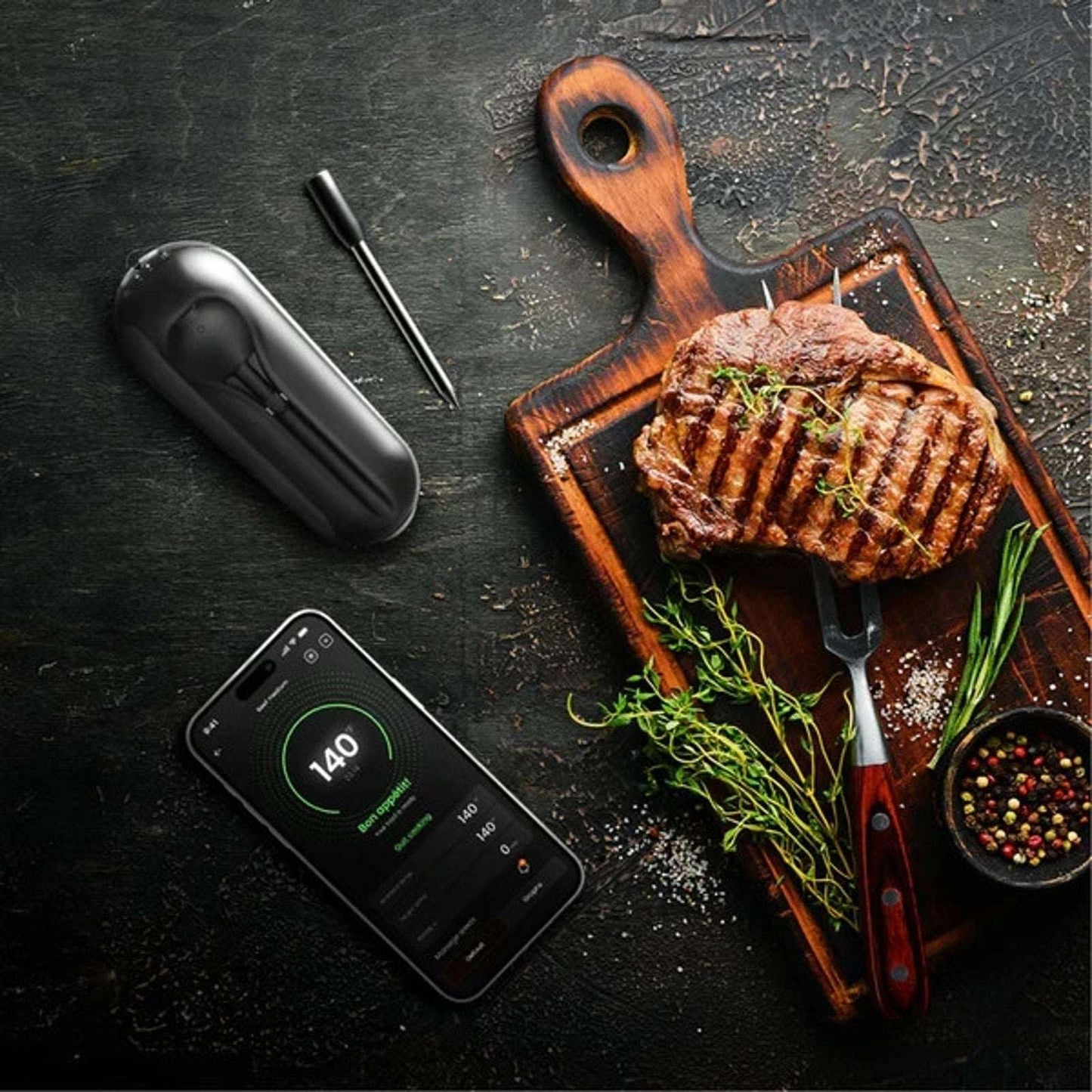 Mastrad Meat It Smart Wireless Bluetooth Meat Dual Probe BBQ Oven Grill Smoker