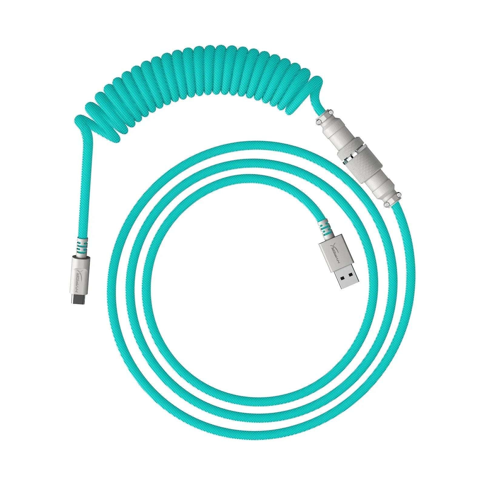 HyperX Coiled USB-C to USB-A Mechanical Keyboard Cable w/ Aviator - Light Green