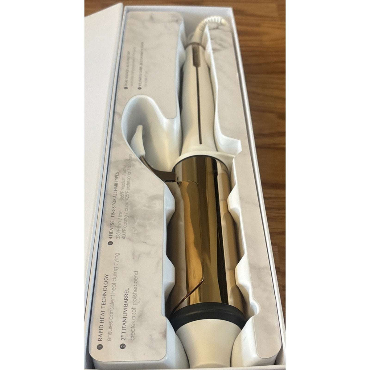 Kristin Ess Soft Bend 2" Titanium Curling Iron Rapid Heat, 4 Heat Setting, Dual