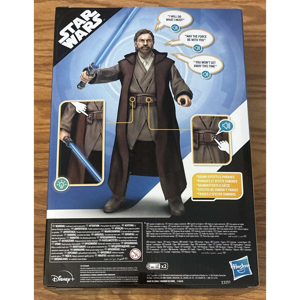 Star Wars Galactic Action Obi-Wan Kenobi 12" Interactive Figure – Lights & Sound