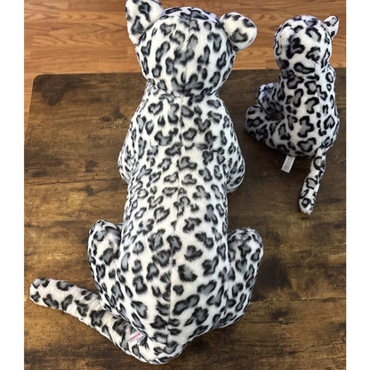 Aurora Super Flopsie Jumbo Snow Leopard 28" & Her Cub 12" Stuffed Animal Plush