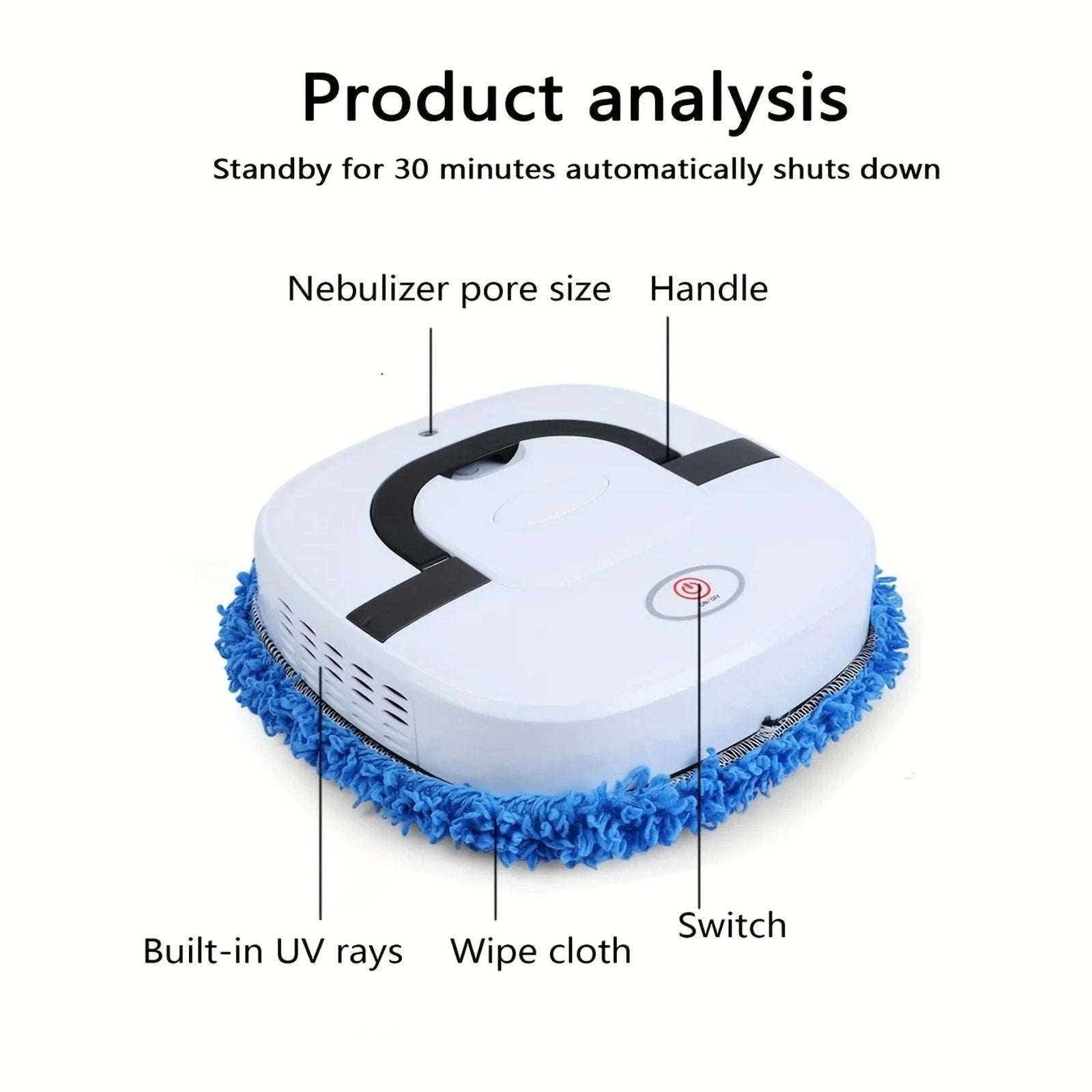 Rechargeable Intelligent Automatic Robot Floor Cleaner Brush Mopping Machine