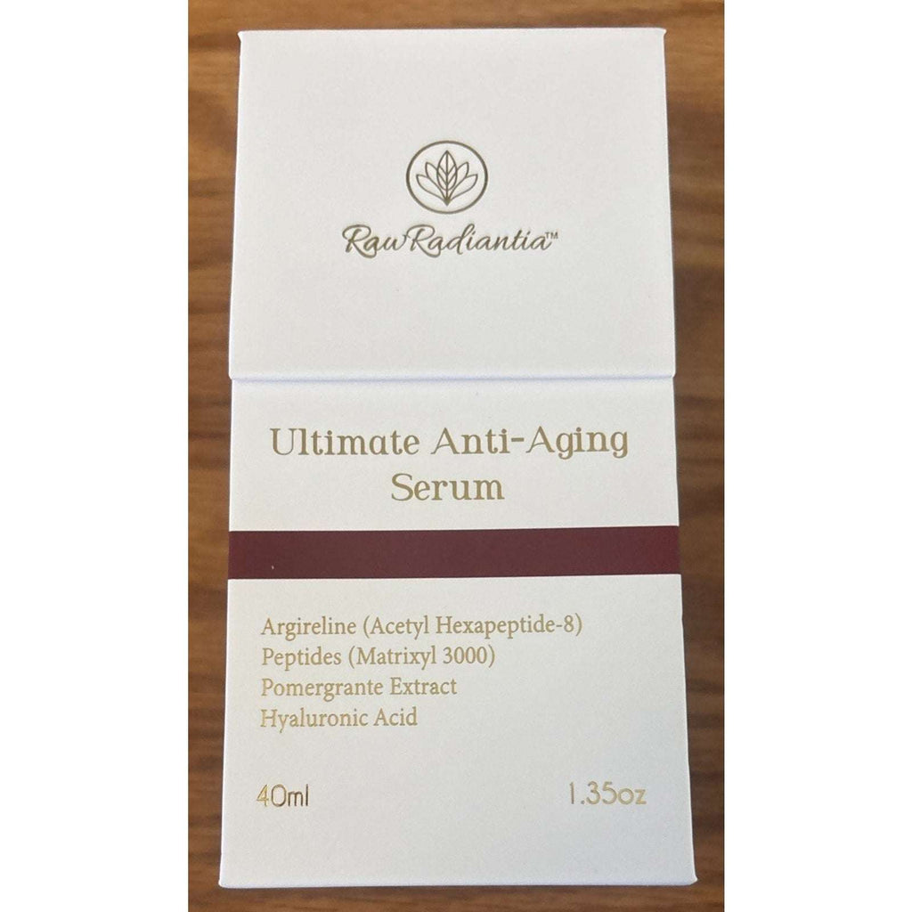 RawRadiantia Ultimate Anti-Aging Serum Hyaluronic Acid + Peptides + Pomegranate