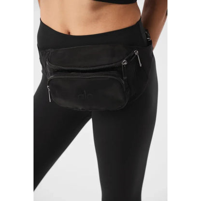 Alo Yoga Black Sheer Mesh Fanny Pack Belt Bag Crossbody