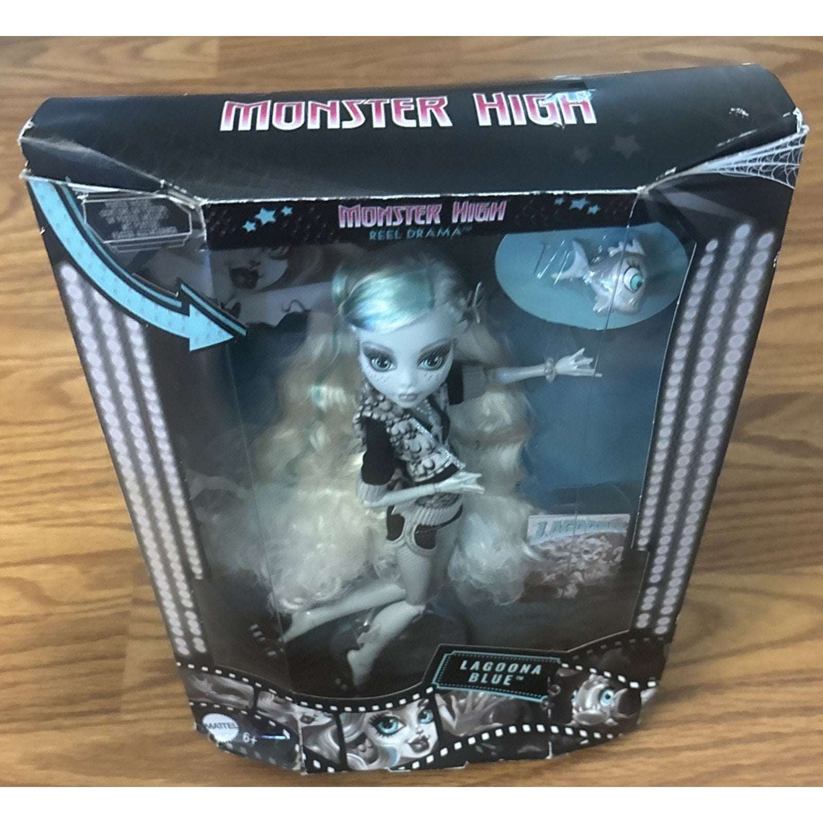 Monster High Reel Drama Black and White Lagoona Blue Doll 2025 NEW/Damaged Box