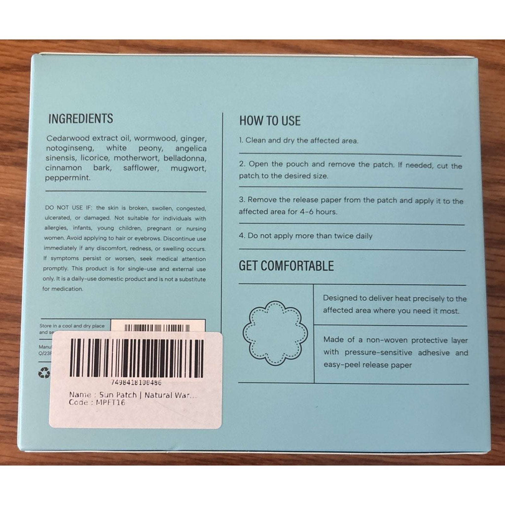 Herfes Foot Ankle Sun Patch 16 Patches The Patch of Balance Swelling Circulation