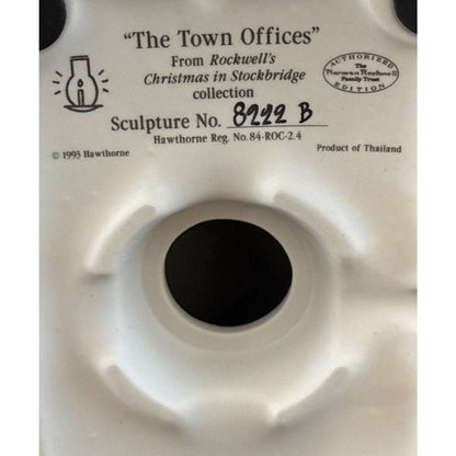 Hawthorne Rockwell's Christmas in Stockbridge "The Town Offices" Lights Up