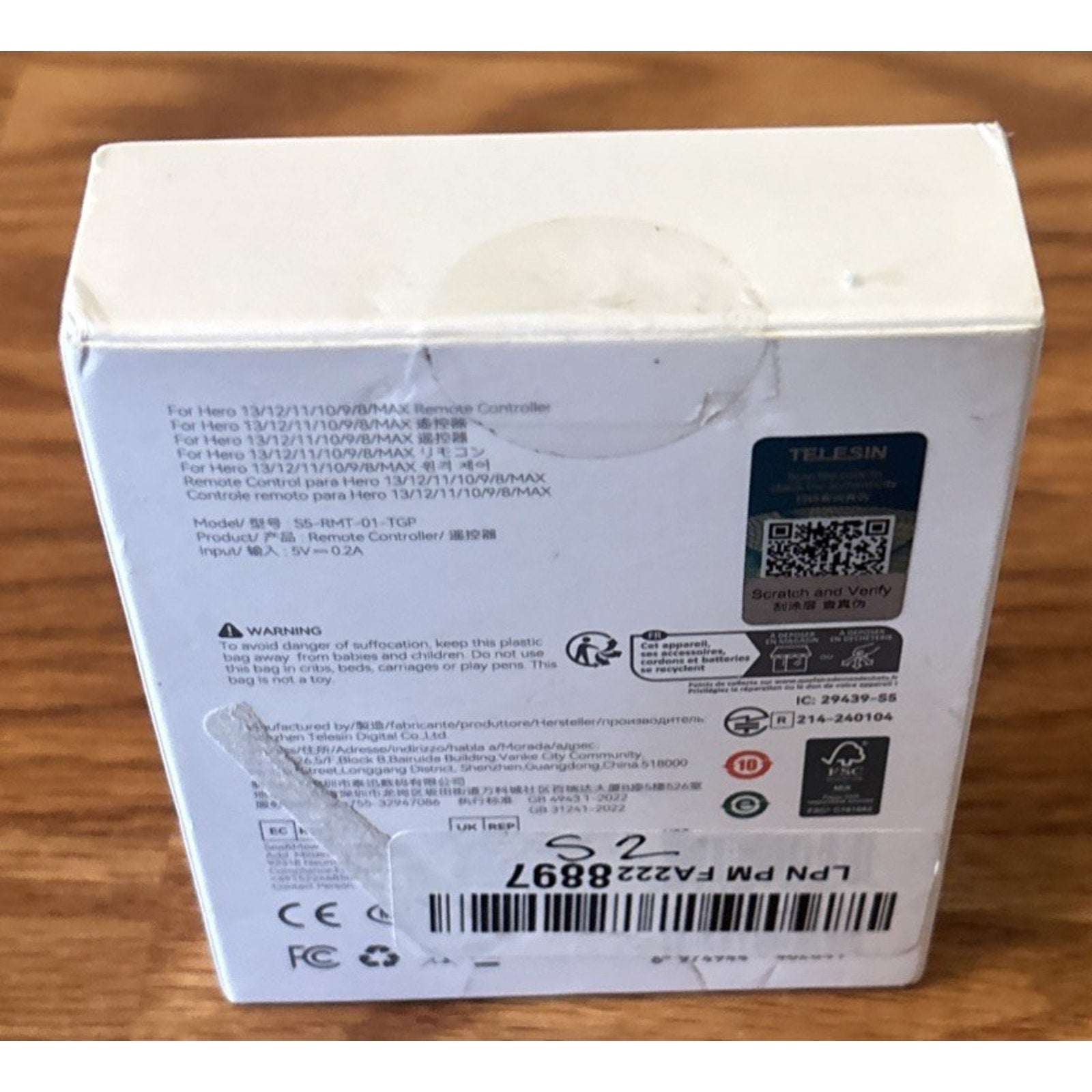 TELESIN T13 Waterproof Wireless Remote Control GoPro Hero 13/12/11/10/9/8/MAX