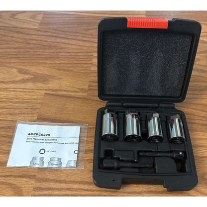 6PC METRIC Stud Remover Set 6mm 8mm 10mm 12mm w/ Impact Socket Adapter & Case