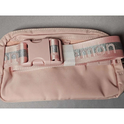 NWT Lululemon Everywhere Wordmark Crossbody Belt Bag Fanny Pack 1L Pink /Silver