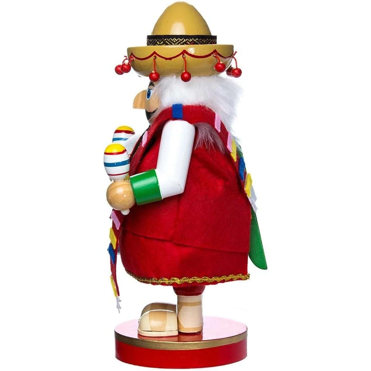 Kurt Adler Chubby Mexican Wooden Nutcracker Christmas Handcrafted 10.25 Inch