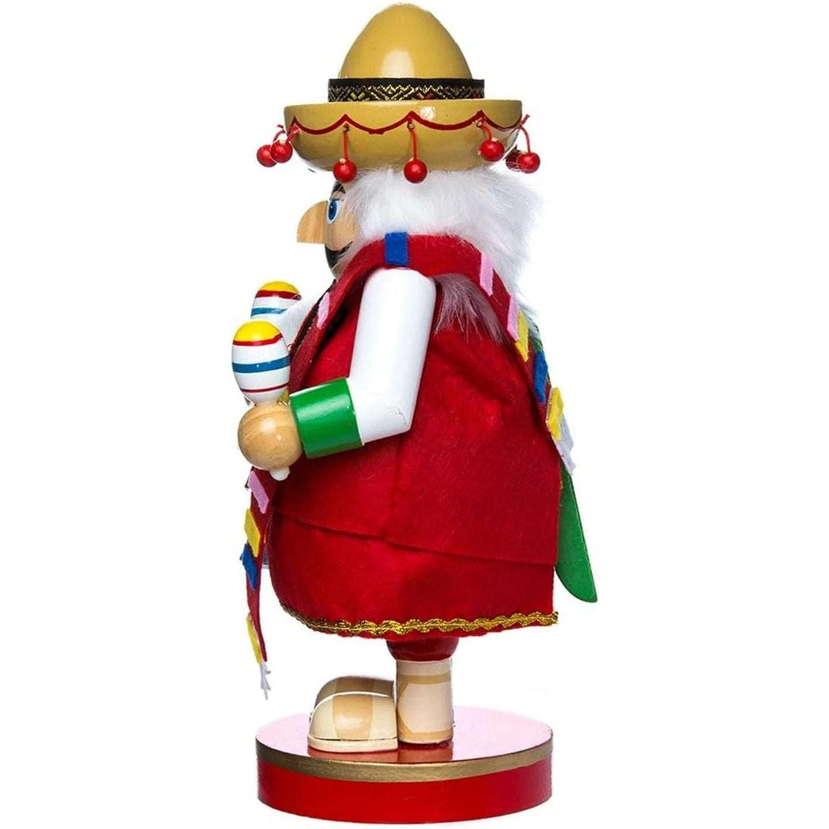 Kurt Adler Chubby Mexican Wooden Nutcracker Christmas Handcrafted 10.25 Inch