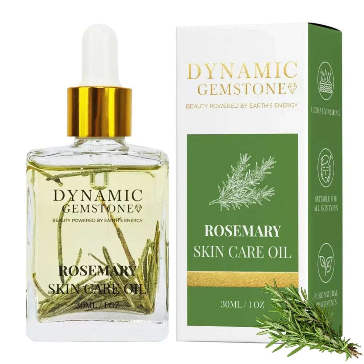 Dynamic Gemstone Ultra Hydrating Rosemary Facial Skin Care Oil 30ml / 1oz SEALED