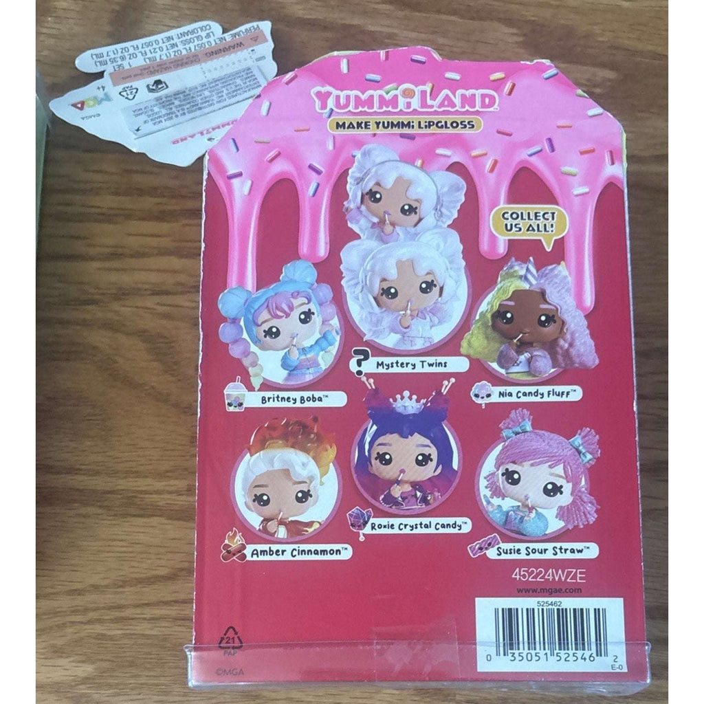 Lot Of 2 YummiLand Doll with DIY Lip Gloss Kit Amber Cinnamon & Nia Candy Fluff