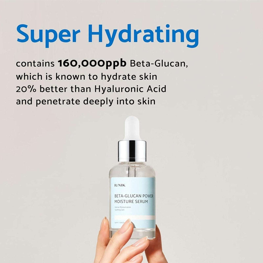 iUNIK Beta Glucan Daily Moisture Cream & Power Moisture Serum 60ml 50ml K-Beauty