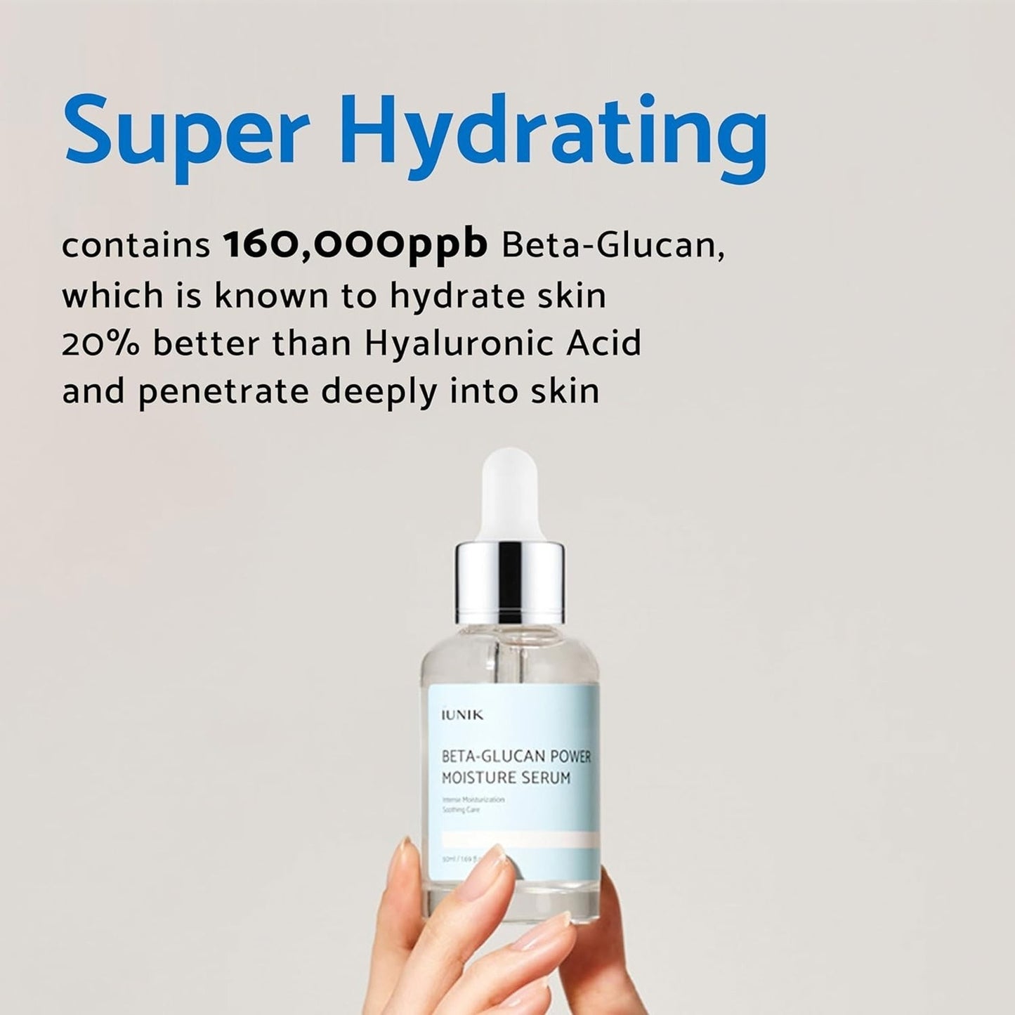 iUNIK Beta Glucan Daily Moisture Cream & Power Moisture Serum 60ml 50ml K-Beauty