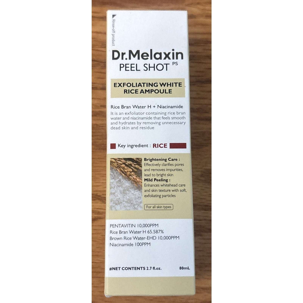 Dr.Melaxin Peel Shot Glow Exfoliating White Rice Ampoule +Niacinamide 2.7 fl.oz.