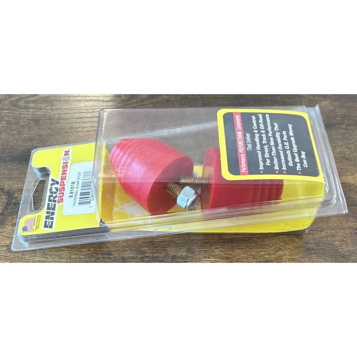 Energy Suspension 9.9101R Hyper-Flex Polyurethane Universal Bump Stop Pair Red