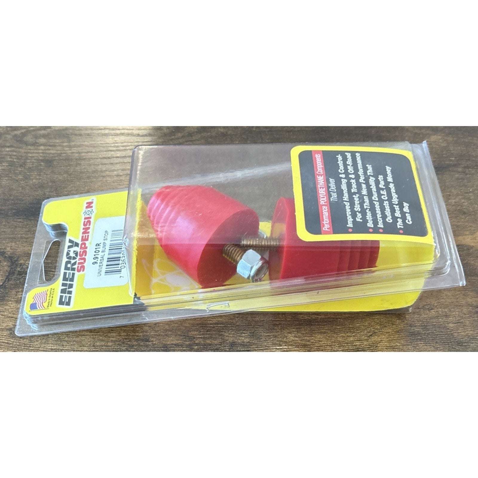Energy Suspension 9.9101R Hyper-Flex Polyurethane Universal Bump Stop Pair Red