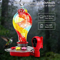 Glass Smart Solar Powered Hummingbird Feeder w/ Camera 2K HD Live View, AI ID