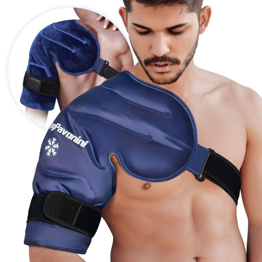 Adjustable Shoulder Gel Ice Pack Cold Therapy Wrap Pain Relief Injuries Reusable