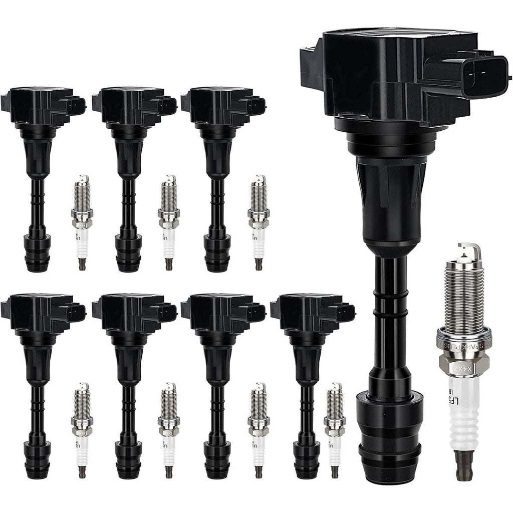 8x Ignition Coil UF551 & Iridium Spark Plug Set For Nissan Titan Armada 5.6L V8