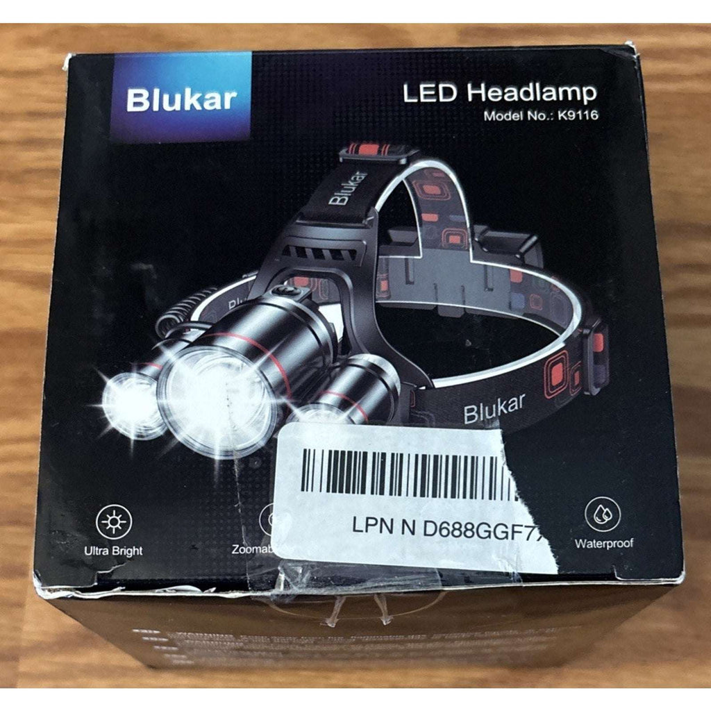 LED Headlamp, Super Bright Rechargeable Headlight Flashlight - 3 Lights 5 Modes