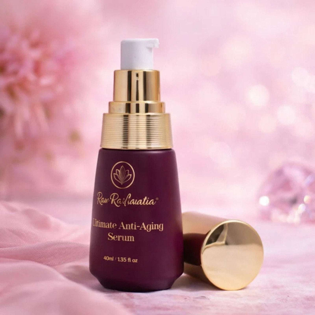 RawRadiantia Ultimate Anti-Aging Serum Hyaluronic Acid + Peptides + Pomegranate