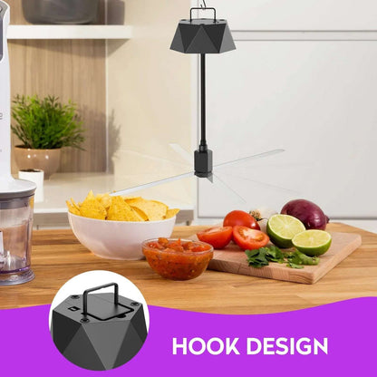 4x Portable Bug Insect Fly Repellent Fan Battery Powered Tabletop/Hanging Bendab