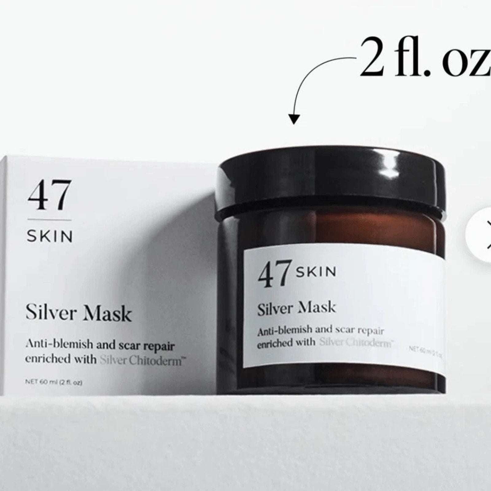 47 Skin Silver Mask, Anti-Blemish and Scar Repair w/ Silver Chitoderm, 2 fl oz.