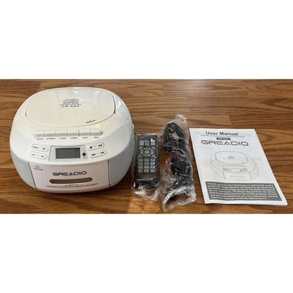 Greadio CD Player Boombox Cassette Player Combo Bluetooth, AM/FM Radio, Remote,