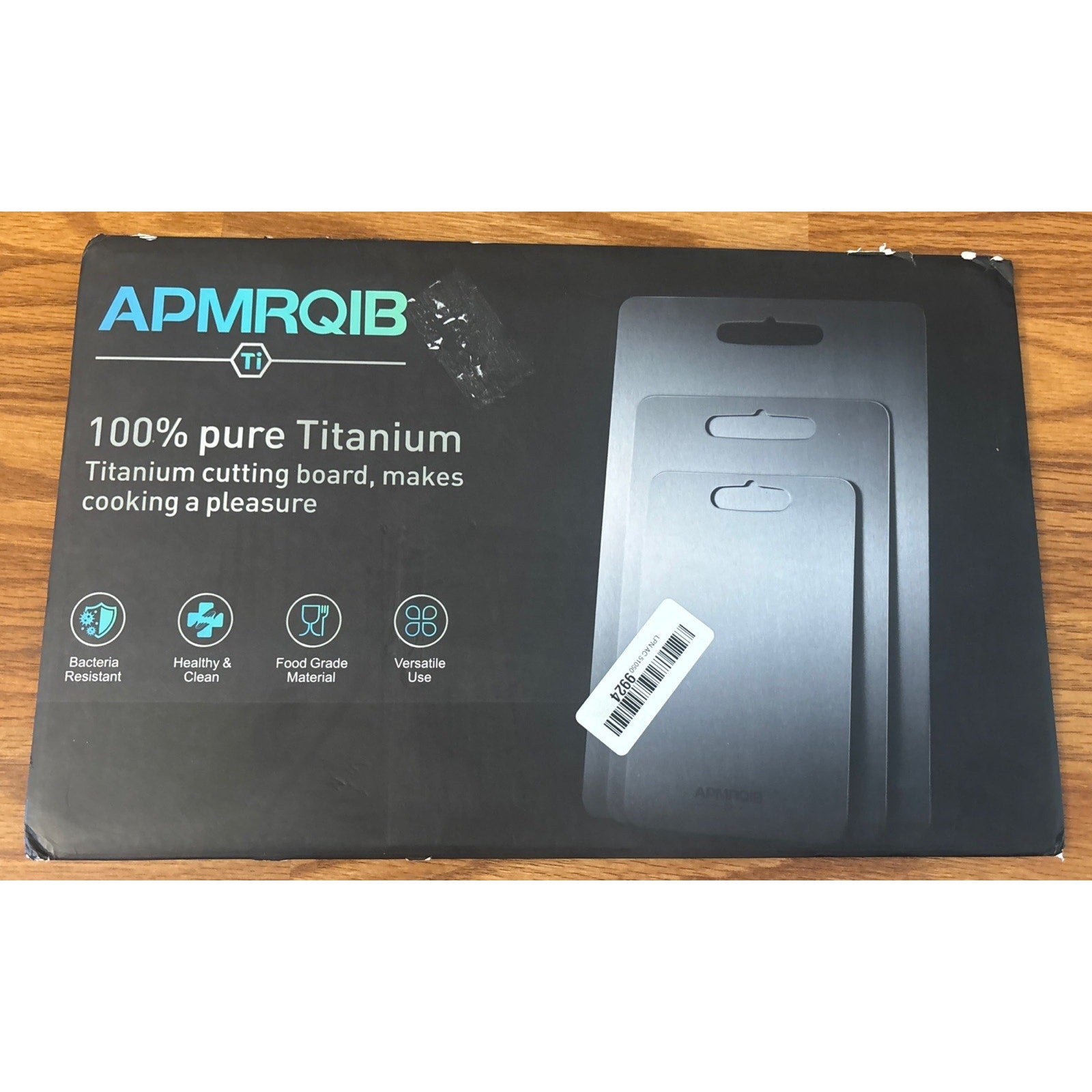 APMRQIB 3-Pack 100% Pure Titanium Cutting Boards Double Sided Dishwasher Safe